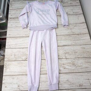 Juicy Couture Light Pink Purple Girls Matching Top and Bottom Size 6